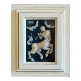 Campbell G Paxton Centaur Polymer Clay Sculpture Plaque-Greek Mythology Art-90s For Sale