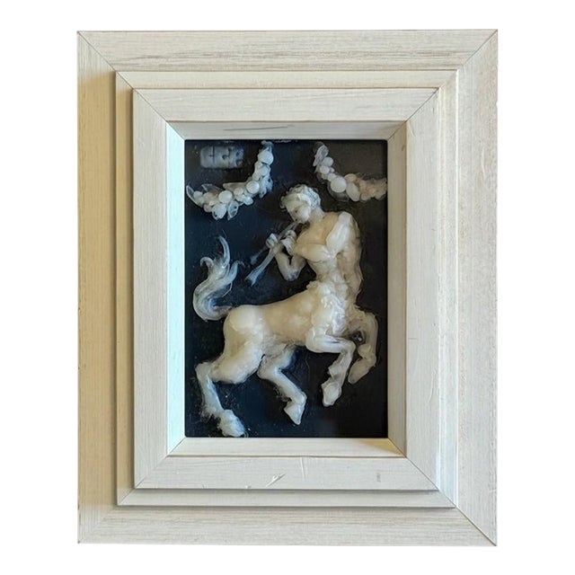 Campbell G Paxton Centaur Polymer Clay Sculpture Plaque-Greek Mythology Art-90s For Sale