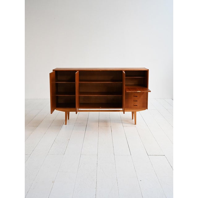 Scandinavian Teak Highboard, 1950s-1960s For Sale - Image 4 of 10