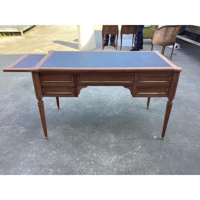 French Louis XVI Style Mahogany Desk Stripped & Sanded For Sale In New York - Image 6 of 12