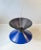 Vintage Italian Blue Diablo Pendant Ceiling Lamp with Brass Disc, 1970s For Sale - Image 3 of 8