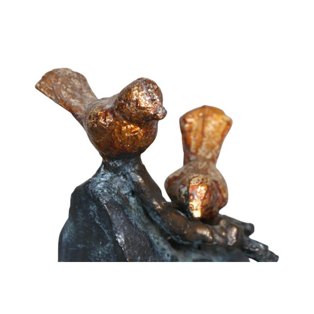 Mid 20th Century Nesting Sparrows Metal Bookends, a Pair For Sale - Image 5 of 7