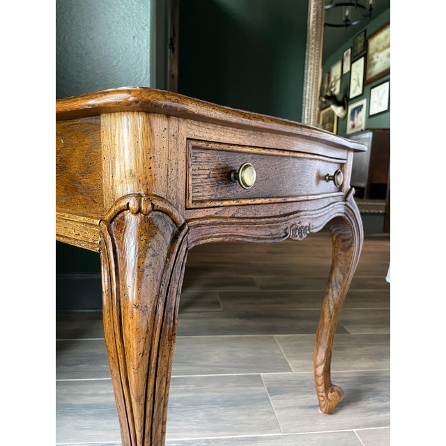 Century Furniture Burlwood French Provincial End Table With Drawer For Sale In Houston - Image 6 of 15