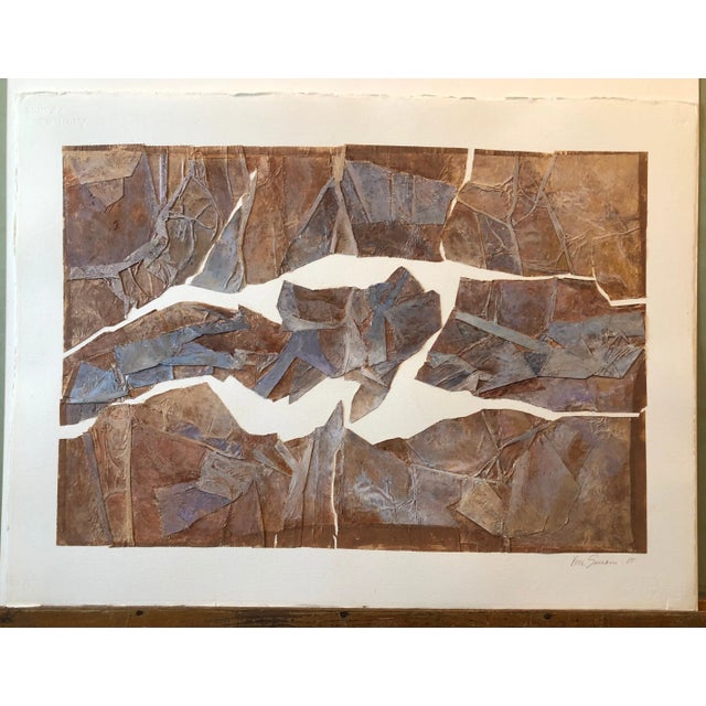 Vera Simons, MIxed Media Collage Assemblage Abstract Expressionist Painting Female Aviator, 1985 For Sale In Miami - Image 6 of 6