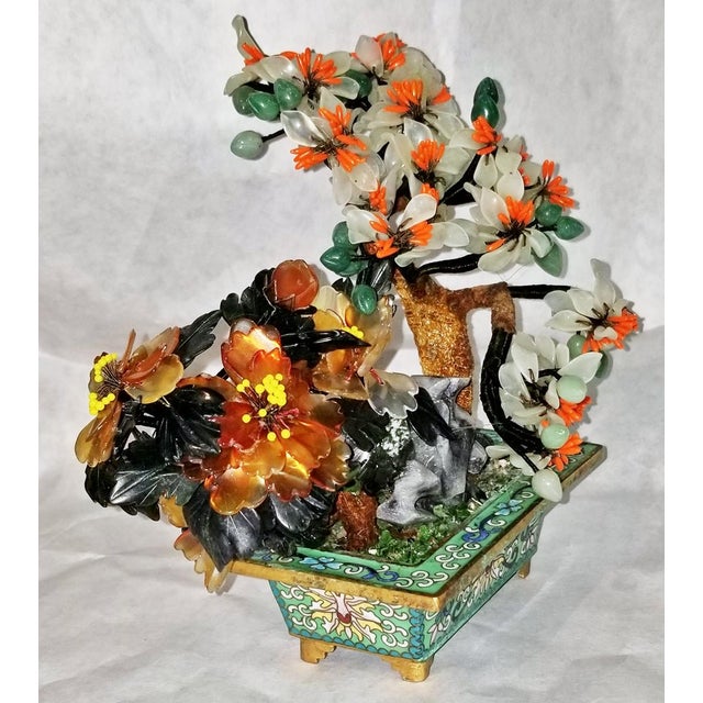 1960s Jade Tree in Cloisonne' Planter Chairish