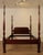 Link Taylor Solid Mahogany Queen Size Rice Carved Poster Bed For Sale In Philadelphia - Image 6 of 13