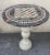Marble Pedestal Table with Marquetry Tray, 1800s For Sale - Image 11 of 11