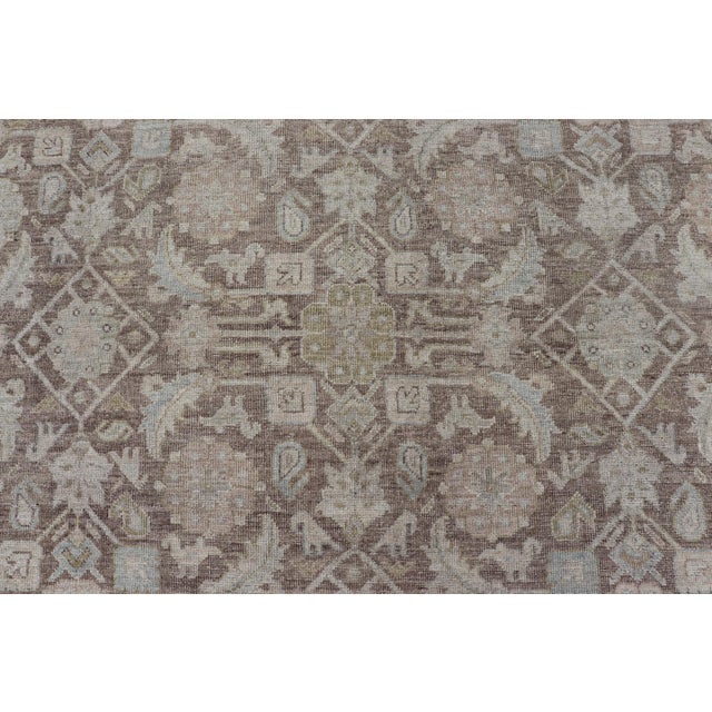Modern Tabriz Design Rug by Keivan Woven Arts in Warm Brown Tones 9'3 X 11'8 For Sale - Image 12 of 17