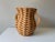 Tan Vintage Oversized Woven Double Handled Floor Vase For Sale - Image 8 of 10