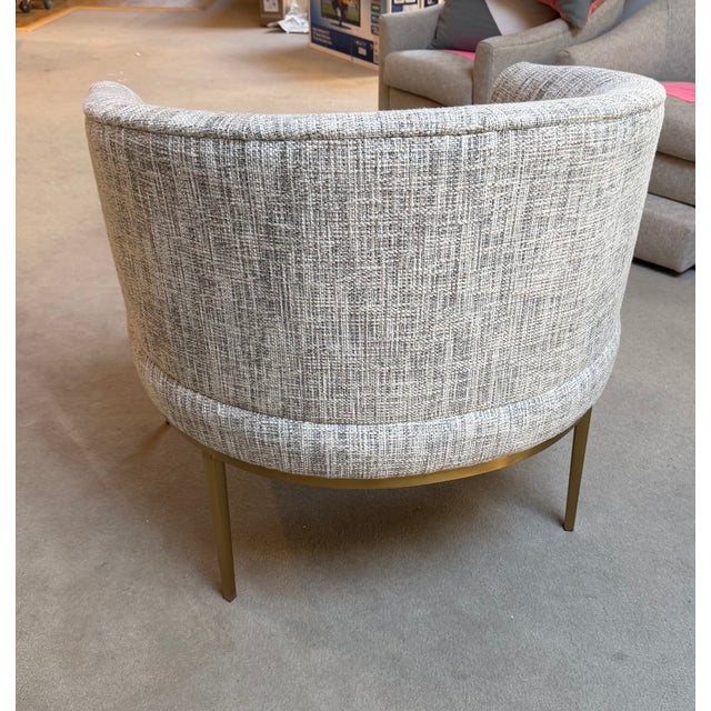 Mid-Century Modern Gold Metal Base Side Chair - Set of 2 For Sale - Image 3 of 6