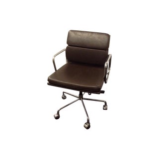 Eames Inspired Soft Pad Executive Leather Chair For Sale