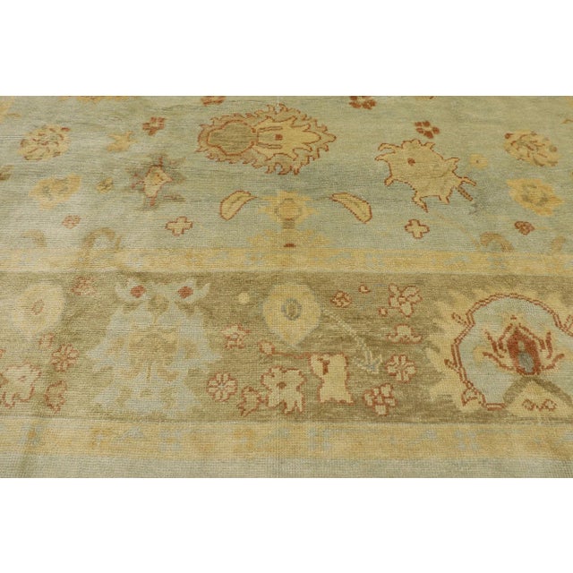 Turkish Oushak Rug With Modern Style - 10'06 X 15'05 For Sale - Image 4 of 9