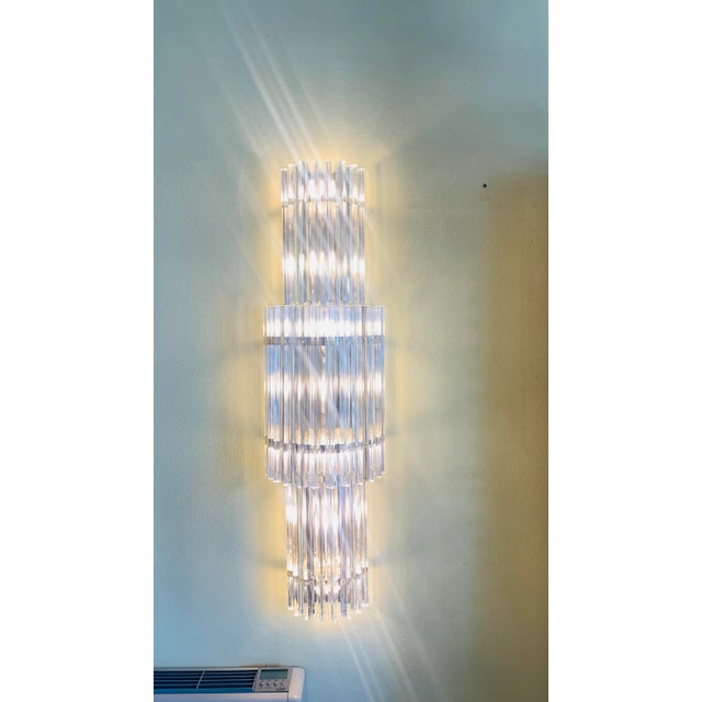 Wall Lamps in Murano Glass, 1970, Set of 2 For Sale - Image 4 of 8