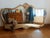 Large mirror in wood and gilt stucco, molded with a shell and acanthus leaf motif. Louis XV style, circa 1970/80. In...