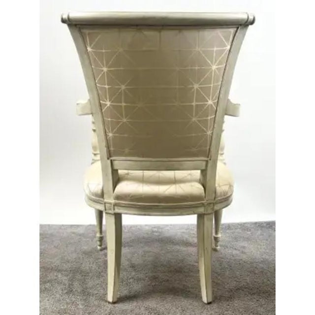 French Academic Revival Louis XVI Style Off-White Painted Chair C 1930's, a Pair For Sale - Image 4 of 16