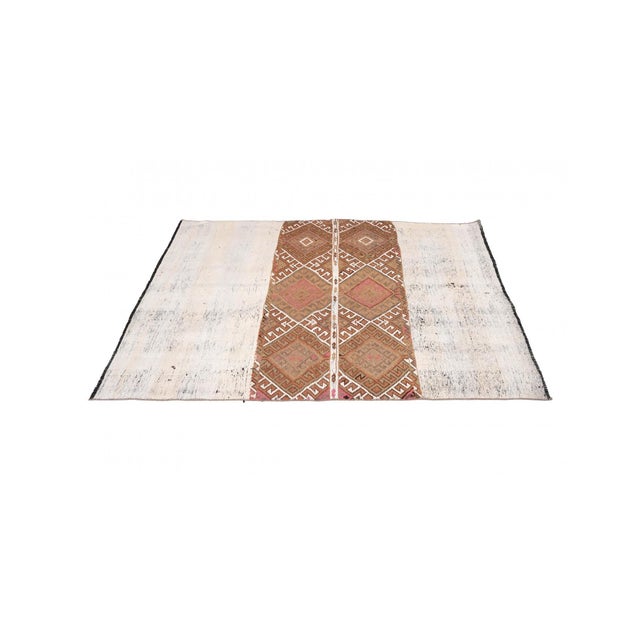 Handwoven vintage decorative kilim rug from Marash region of Turkey. Approximately 50-60 years old. In good condition....