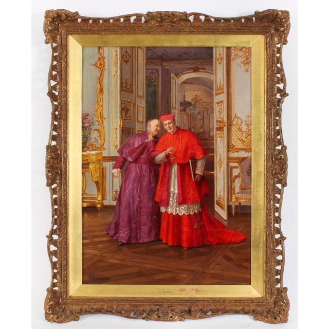 Renato Moretti, Confidences, 19th Century, Oil Painting For Sale - Image 14 of 15