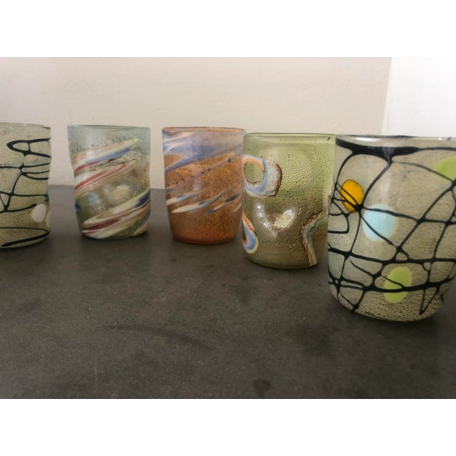 2000 - 2009 2000s "Murrisa Murano Glass" Glasses- Set of 6 For Sale - Image 5 of 11