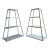 Nice Pair of Pyramid Shaped Jonathon Adler Shelves With Chrome Accents. For Sale