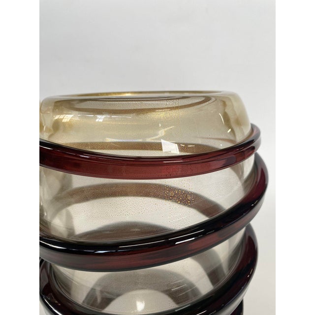 1960s Pair of 1960s Murano Swirl Vases by Cenedese For Sale - Image 5 of 10