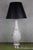 American 1940s White Ceramic Table Lamp With Sculptural Leaf Motif For Sale In New York - Image 6 of 8