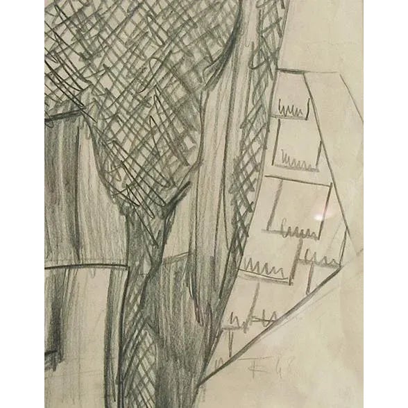 Portraiture 1930s Vintage Cowboy T. Cariffa Framed Drawing For Sale - Image 3 of 4