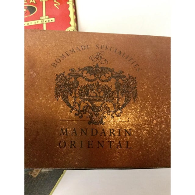 Vintage Tin Tea Canisters - Set of 3 For Sale - Image 10 of 11