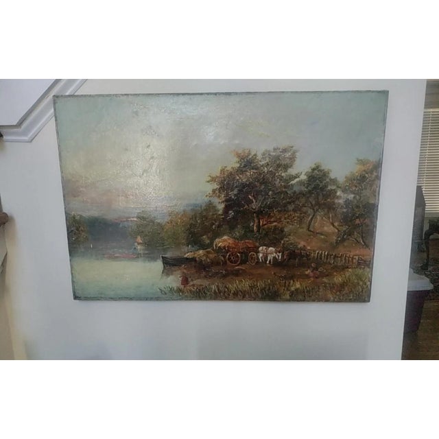Early 19th Century Landscape Oil Painting For Sale - Image 9 of 9