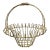 1950s Vintage French Art Nouveau Boho Chic Small Wire Jardiniere Basket Planter. For Sale