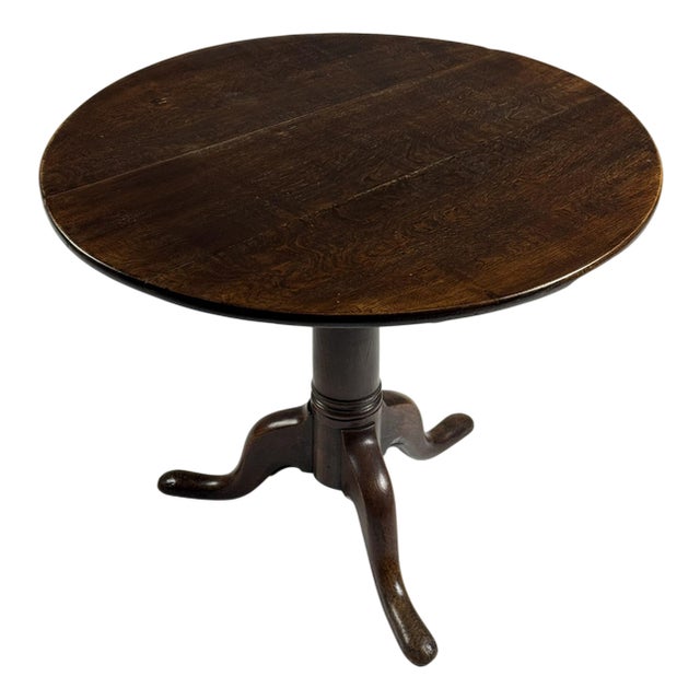 English Tilt Top Table in Oa For Sale