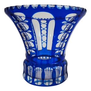 Pre-War Cobalt Crystal Vase, 1920s