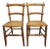 A Pair of Antique Ladder Back Chairs With Caned Seats For Sale
