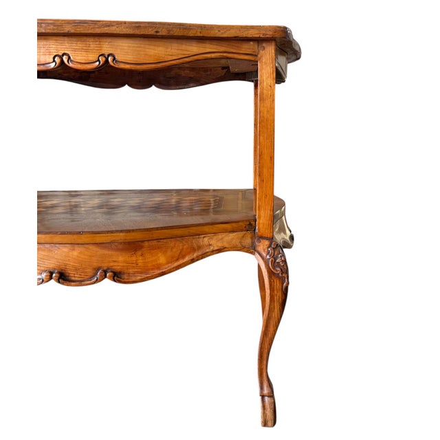 18th Century Louis XV Tiered Marquetry Table For Sale - Image 4 of 8