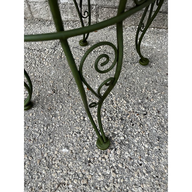 Mid-Century Modern Wrought Iron Vanity Stool. Circa 1960s For Sale - Image 9 of 18