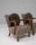 Brown 1940s Danish Art Deco Upholstered Armchairs With Round Pillows - A Pair For Sale - Image 8 of 18