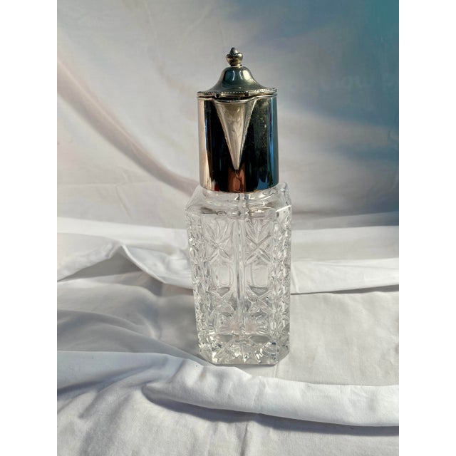 Traditional Antique Edwardian English Cut Glass Claret Jug For Sale - Image 3 of 8