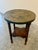 Vintage French Oak Bobbin Leg Table W/Moroccan Brass Top For Sale - Image 12 of 12