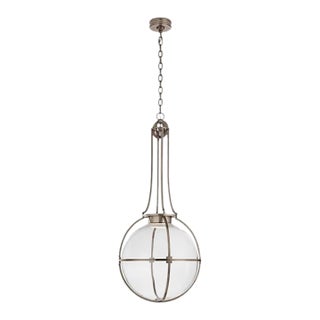 Gracie Large Captured Globe Pendant With Clear Glass For Sale