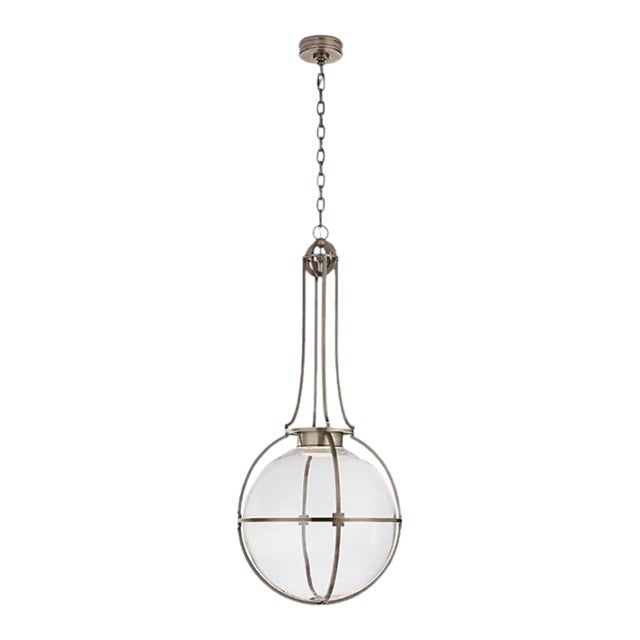 Gracie Large Captured Globe Pendant With Clear Glass For Sale