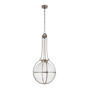 Gracie Large Captured Globe Pendant With Clear Glass