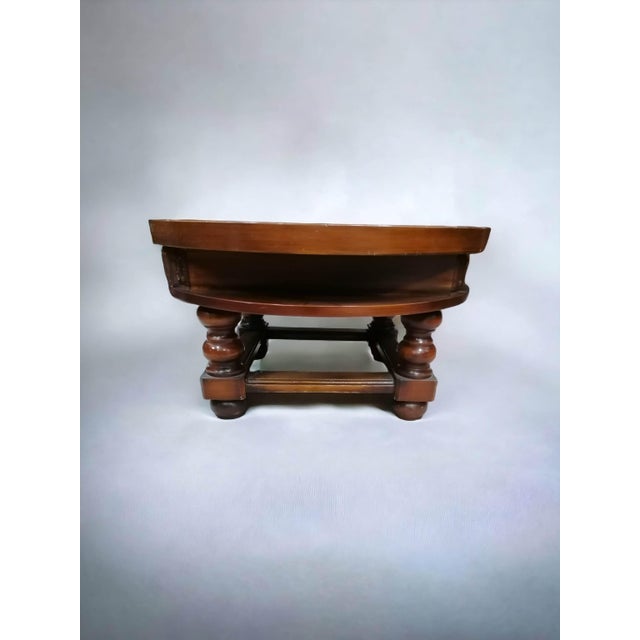 Mid-Century Modern Walnut Coffee Table with Displacing Drawer For Sale - Image 3 of 4