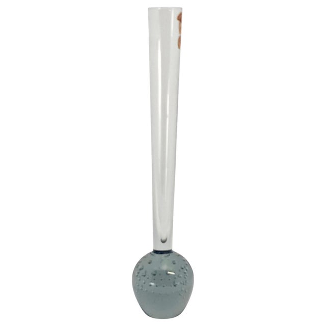 A Holmegaard Bubbles (Bobler) Orchid Vase designed by Per Lütken in 1952 and produced in Denmark circa 1952–1965. This...