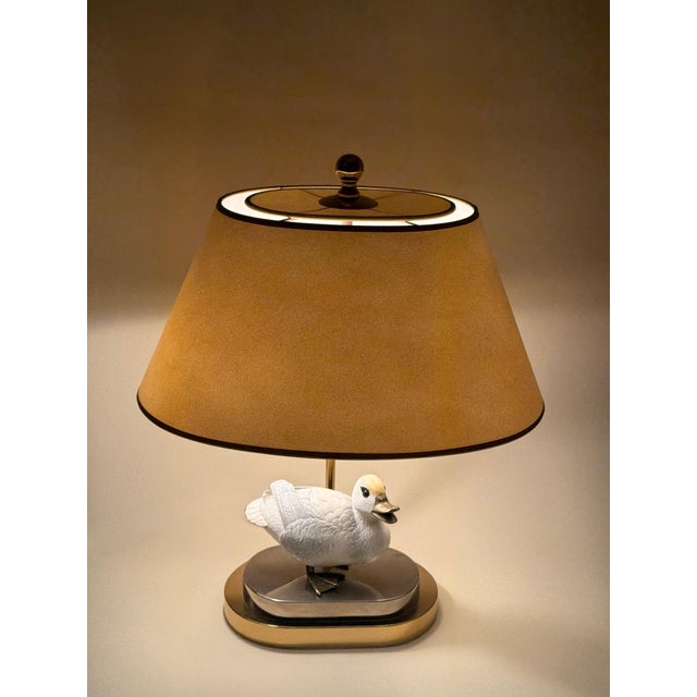 Exceptional 1970s italian sculptural duck table lamp by elli malevolti, a wonderfully decorative example of the whimsical...