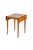 An exceptional satinwood and mahogany figured pembroke table of small and low proportions. The crossbanded rounded...