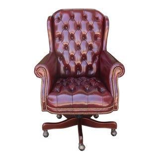 Hancock and Moore Executive Leather Chair For Sale