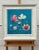 Contemporary Angela Wakefield Design Study of Wild Pink & White Flowers on Turquoise by Contemporary Artist, 2023 For Sale - Image 3 of 9