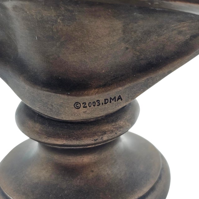 Thomas Jefferson Bronze Finish Portrait Bust Sculpture, 7.5", Dated 2003 For Sale In San Francisco - Image 6 of 14