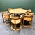 Brutalist Sculptured Chairs and Alder Wood Table by Team, Set of 7 For Sale - Image 5 of 16