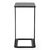 Modern cast aluminum end table with a sleek black finish. Its sculptural cantilever silhouette offers a refined functional...