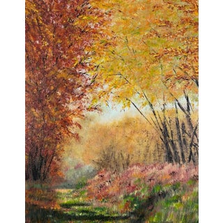 "Shades of Autumn" Contemporary Original Impressionist Style Landscape Painting by Deb Bossert For Sale